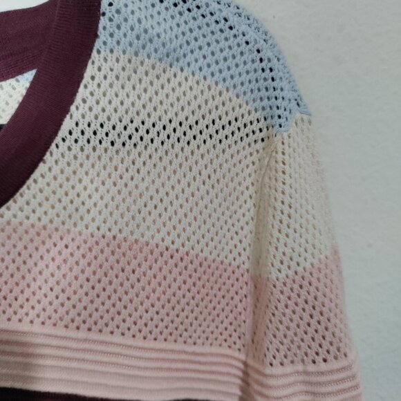 Market And Spruce Mixed Knit Striped Sweater Cotton Blend Size XXL - Picture 4 of 9